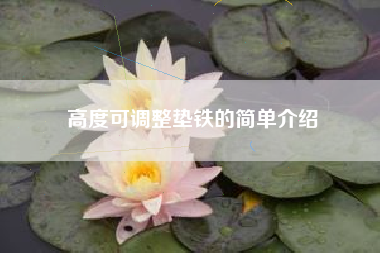 高度可調(diào)整墊鐵的簡(jiǎn)單介紹